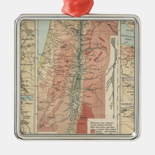 Tieflander Atlas Map Metalen Ornament (Voorkant)