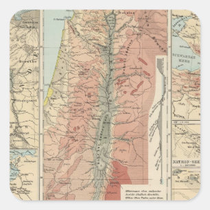 Tieflander Atlas Map Vierkante Sticker