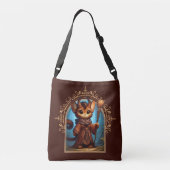 Tiefling Feline Fantasy Avontuur Crossbody Tas (Achterkant)