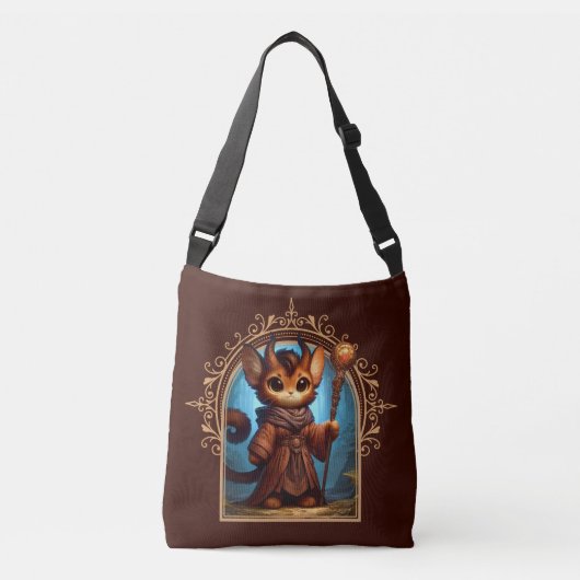 Tiefling Feline Fantasy Avontuur Crossbody Tas (Voorkant)
