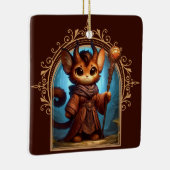 Tiefling Feline Fantasy Avontuur Keramisch Ornament (Rechts)