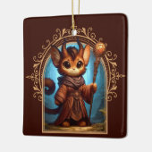 Tiefling Feline Fantasy Avontuur Keramisch Ornament (Links)