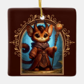 Tiefling Feline Fantasy Avontuur Keramisch Ornament (Voorkant)