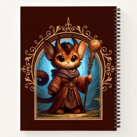 Tiefling Feline Fantasy Avontuur Notitieboek (Achterkant)