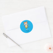 Tieger Tiger met een Necktie-Sticker Ronde Sticker (Envelop)