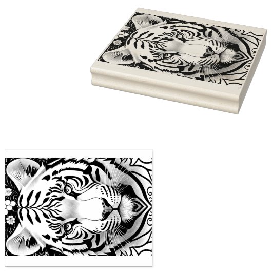 Tiegerkopf Rubberstempel (Gestempeld)