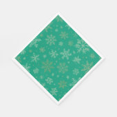 Tiel en gouden sneeuwvlokken servet (Hoek)