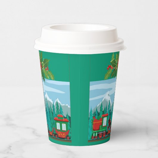Tiel Merry kersttrein Papieren Bekers (Rechts)