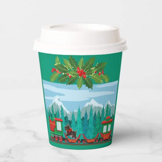 Tiel Merry kersttrein Papieren Bekers (Voorkant)