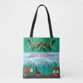 Tiel Merry kersttrein Tote Bag (Voorkant)