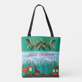 Tiel Merry kersttrein Tote Bag (Achterkant)