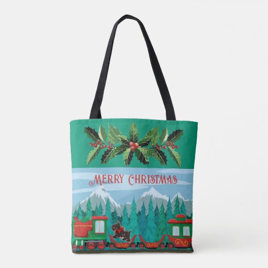 Tiel Merry kersttrein Tote Bag (Achterkant)