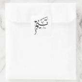 Tieme name in Arabic calligraphy, تيم Vierkante Sticker (Tas)