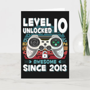 Tien 10jr Verjaardag Zoon Jongen Grappige Gamer 10 Kaart