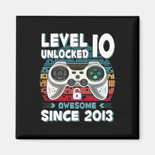 Tien 10jr Verjaardag Zoon Jongen Grappige Gamer 10 Magneet