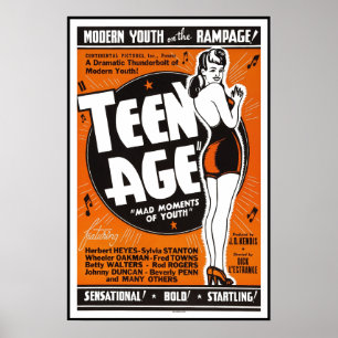 TIEN AGE MOVIE LOBBY AD 1943 POSTER