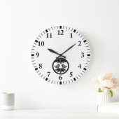 Tien bamboe bladeren en sparrows Clocks Grote Klok (Huis)