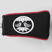 Tien bamboebladeren en pijlstaarten golfheadcover (Voorkant)