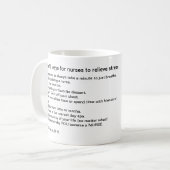 Tien beste manieren voor verpleegkundigen om stres koffiemok (Voorkant links)