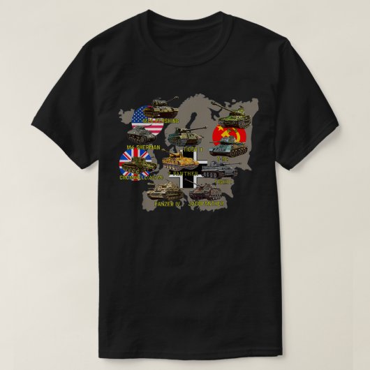 Tien beste WW2 Tanks M4 Sherman Panzer IV Tiger (Design voorkant)
