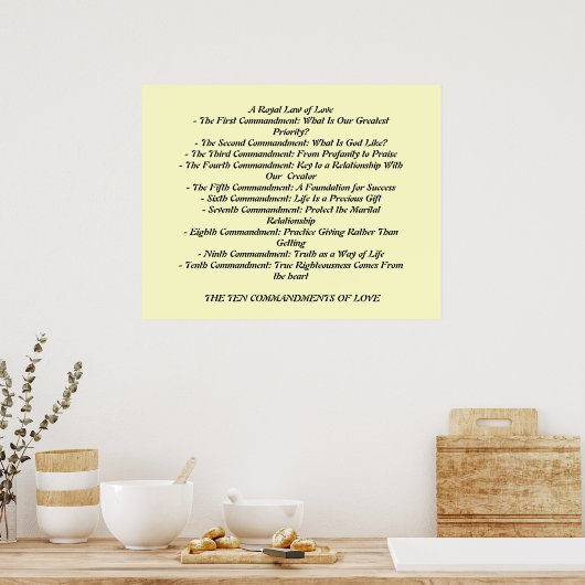 TIEN BEVELINGEN VAN LIEFDE...poster Poster (Keuken)