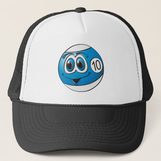 Tien Cartoon poolbal Trucker Pet (Voorkant)