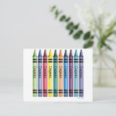 Tien Crayons Briefkaart (Staand voorkant)