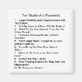 Tien Doelen van een Pessimist Magneet (Voorkant)