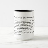 Tien Doelen van een Pessimist Mok (Midden)