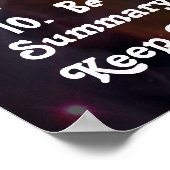 Tien Doelen voor een Pessimist Poster (Hoek)
