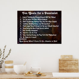 Tien Doelen voor een Pessimist Poster