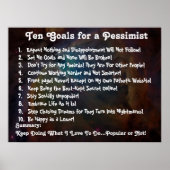 Tien Doelen voor een Pessimist Poster (Voorkant)