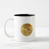 Tien dollar dollar goud Indiaas Tweekleurige Koffiemok (Links)