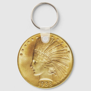 Tien dollar Indiase gouden munten Sleutelhanger