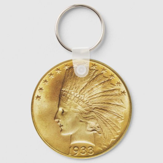 Tien dollar Indiase gouden munten Sleutelhanger (Voorkant)