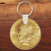 Tien dollar Indiase gouden munten Sleutelhanger (Voorkant)