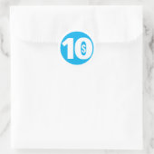 Tien dollar ronde sticker (Tas)