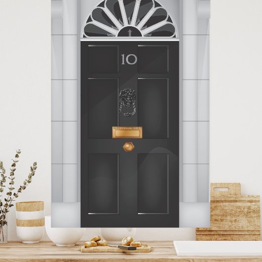 Tien Downing Street-deur Poster (Keuken)
