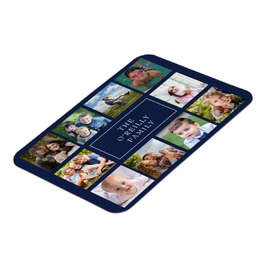 Tien Familie Foto Collage Custom Magnet Magneet (Linkerzijde)