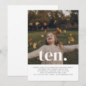 Tien Foto Birthday Uitnodiging (Voorkant / Achterkant)