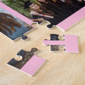 Tien foto Collage Beste vrienden Forever Roze Legpuzzel (Zijkant)