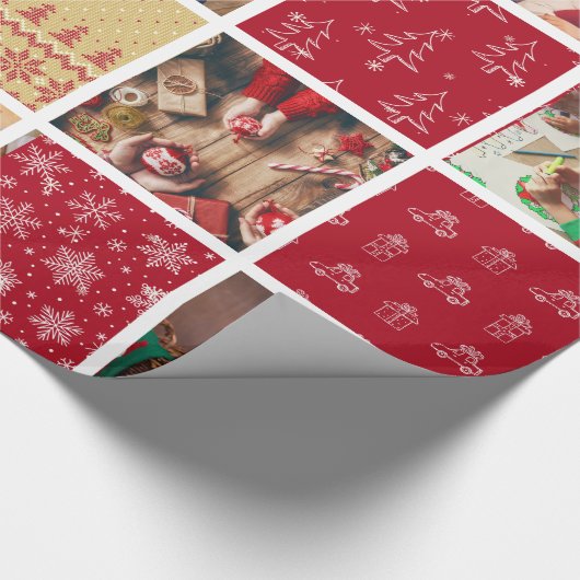 Tien foto Kerst inpakpapier (Hoek)