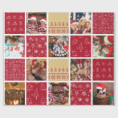 Tien foto Kerst inpakpapier (Vlak)