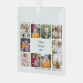 Tien foto van ons houden van jullie kerstnamen glas ornament (Voorkant links)