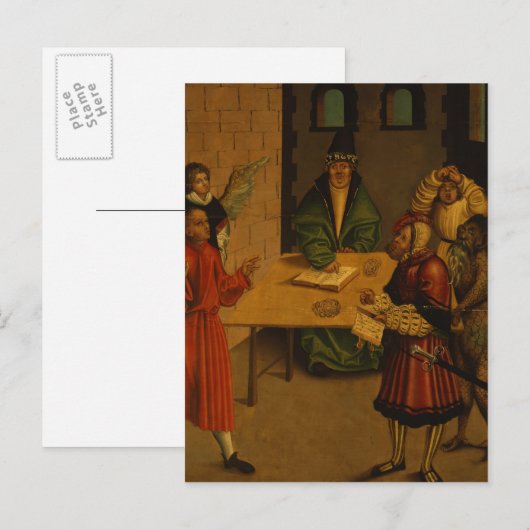 Tien geboden, 1516 briefkaart (Voorkant / Achterkant)