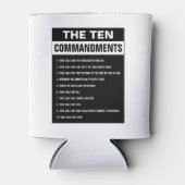 Tien Geboden Bijbelvers Christelijk Religieus Blikjeskoeler (Voorkant)