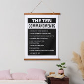 Tien Geboden Bijbelvers Christelijk Religieus Hangend Wandkleed (Slaapkamer)