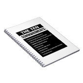 Tien Geboden Bijbelvers Christelijk Religieus Notitieboek (Rechterzijde)