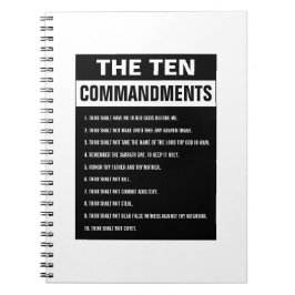 Tien Geboden Bijbelvers Christelijk Religieus Notitieboek