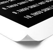 Tien Geboden Bijbelvers Christelijk Religieus Poster (Hoek)